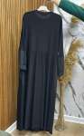 Gazella önü fileli elbise  Siyah