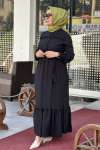 yt909 armine trend elbise  Siyah