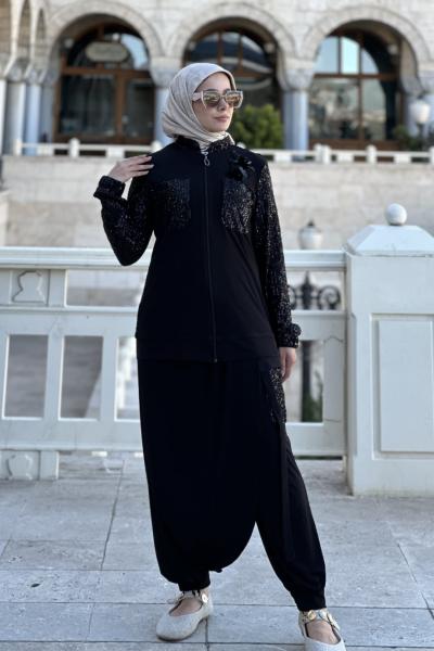 2 li şalvar takım  Siyah
