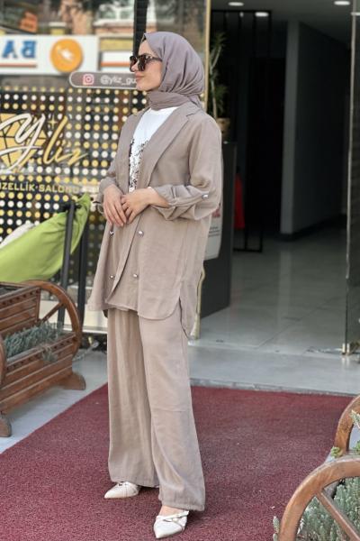 3 lü cupra takım  Krem