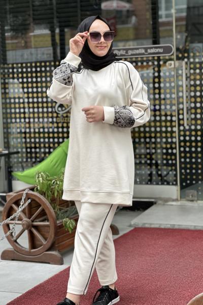 Aguaje Jakarlı takım Ekru