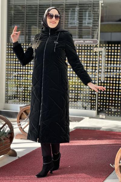 DOQUE ANORAK KABAN GÖĞÜS CEP DETAY Siyah