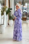 GAZZELA YILDIZ DÜĞMELİ ELBİSE  Lila