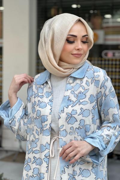 GAZZELLA ÇİÇEK DESENLİ 3 LÜ TAKIM  Mavi