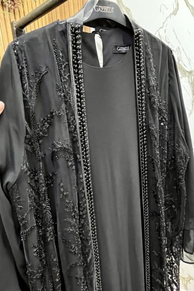 GAZZELLA abaya  TASARIM 2Lİ ABAYA  Siyah