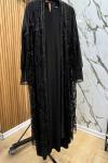 GAZZELLA abaya  TASARIM 2Lİ ABAYA  Siyah