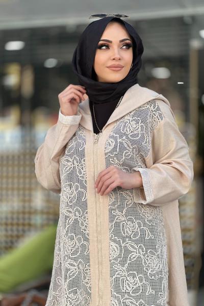 GAZZELLA DANTEL DETAYLI KAP  Krem