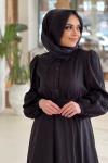 GAZZELLA MODAL CUPRA ELBİSE  Siyah