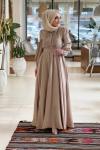 GAZZELLA MODAL CUPRA ELBİSE  Bej
