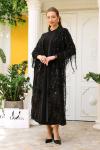 GAZZELLA PÜSKÜLLÜ ABAYA  Siyah