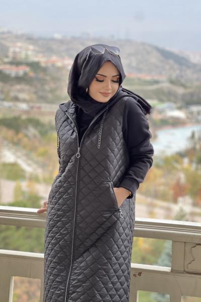 KAPİTONE MONT  siyah kroko