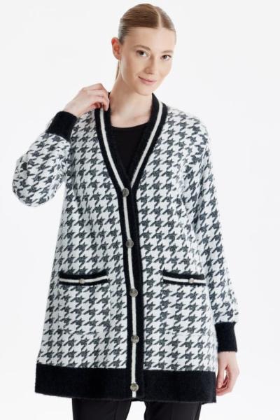 Küçük kazayak desenli  Siyah