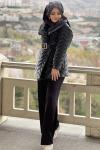 KÜRK DETAYLI ŞİŞME MONT  Siyah