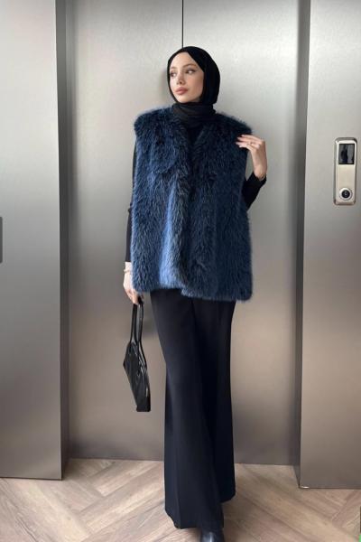 KÜRK YELEK Lacivert