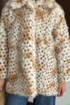 LEOPAR DESENLİ KÜRK KABAN  Leopar