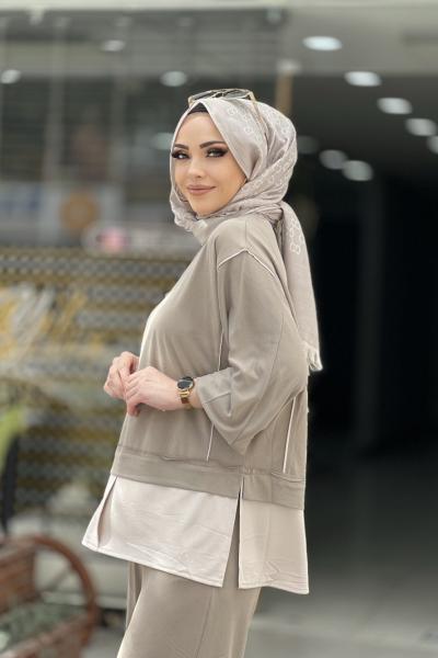 MY CITY TENSEL İKİLİ TAKIM  Vizon