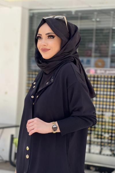 Nefise Merserize hırka   Siyah