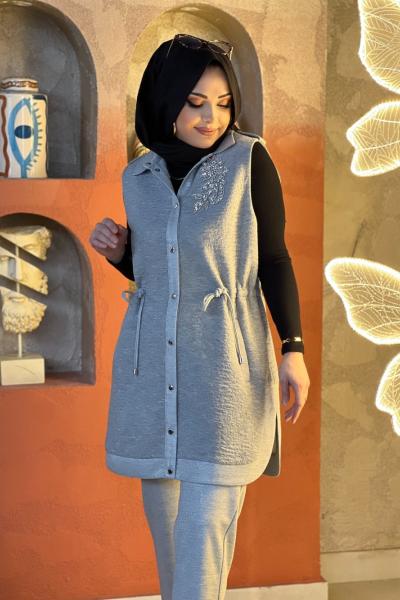 OTTO SİMLİ YELEK TAKIM  Gri