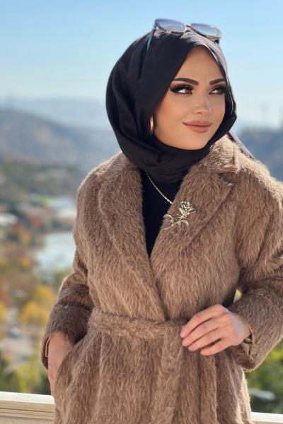 OTTO UZUN TAY TÜYÜ KABAN  Taba