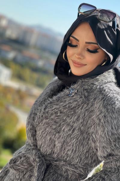 OTTO UZUN TAY TÜYÜ KABAN  Gri