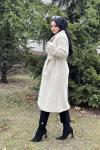 TAŞ DETAYLI ŞIK ANGORA KABAN  Krem