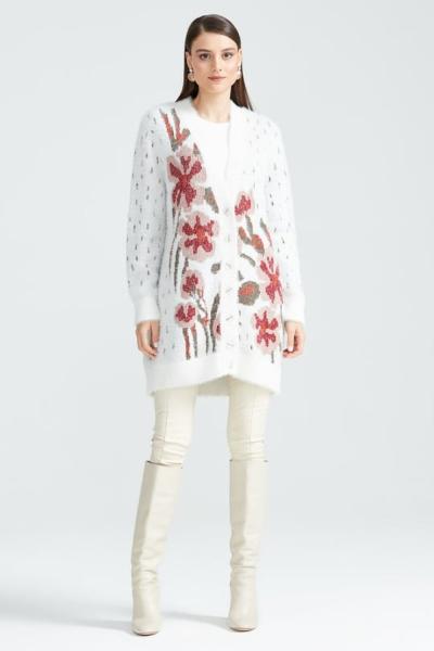 Tığ triko hırka  Ekru