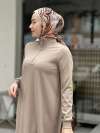 Armine trend uzun tunik Ribanalı  Vizon