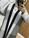 ekose hırka çizgili kimono Siyah