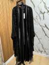 GAZELLA İŞLEME TAŞ DETAYLI ABAYA  Siyah