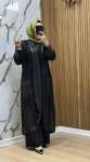 Pul payet abaya üst  Siyah