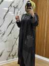 Pul payet abaya üst  Siyah