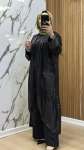 Pul payet abaya üst  Siyah