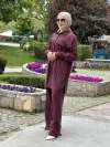 Taşlı takım bordo  Bordo